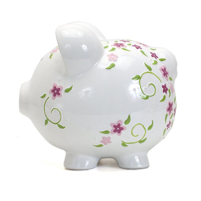 Child to Cherish Ceramic Piggy Bank for Girls, Shabby Chic - Image 5